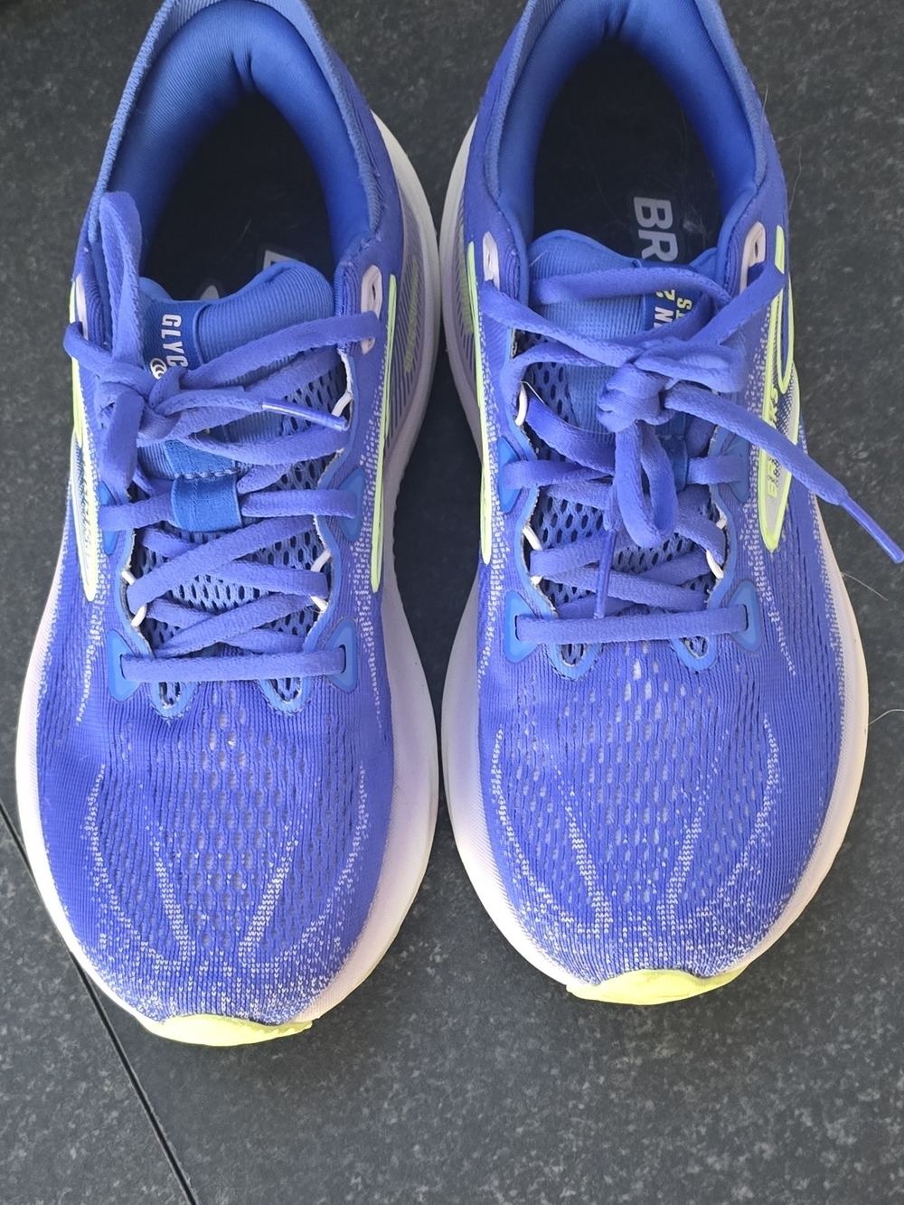 Brooks Women's Running Shoes in Blue with Yellow Accent